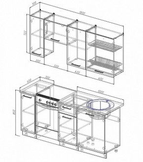 Кухонный гарнитур Жемчуг 1800 (Стол. 26мм) в Карталах - kartaly.ok-mebel.com | фото 2