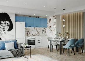 Кухонный гарнитур Капри 2550 (Стол. 38мм) в Карталах - kartaly.ok-mebel.com | фото
