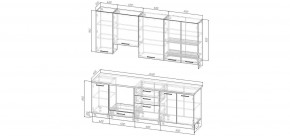 Кухонный гарнитур Санторини 2400 h950 (Стол. 38мм) в Карталах - kartaly.ok-mebel.com | фото 2