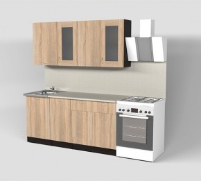 Кухня Симона Демо 1700 (Венга/Дуб Сонома) в Карталах - kartaly.ok-mebel.com | фото