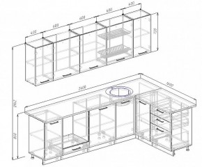 Кухонный гарнитур угловой Бланка 2600х1600 (Стол. 38мм) в Карталах - kartaly.ok-mebel.com | фото 2