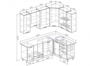 Кухонный гарнитур угловой Дели 2200*1600 (Стол. 38мм) в Карталах - kartaly.ok-mebel.com | фото 2