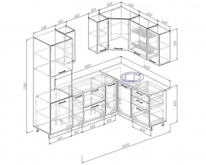 Кухонный гарнитур угловой Дели 2400*1600 (Стол. 26мм) в Карталах - kartaly.ok-mebel.com | фото 2