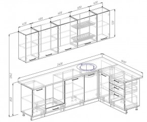 Кухонный гарнитур угловой Дели 2600*1600 (Стол. 26мм) в Карталах - kartaly.ok-mebel.com | фото 2