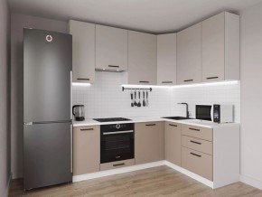 Кухонный гарнитур угловой Каппучино 2200*1600 h 950 (Стол. 38мм) в Карталах - kartaly.ok-mebel.com | фото