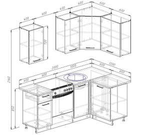 Кухонный гарнитур угловой Шимо 2000х1200 (Стол. 26мм) в Карталах - kartaly.ok-mebel.com | фото 2