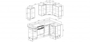 Кухонный гарнитур угловой Смоки 2000*1200 (Стол. 26мм) в Карталах - kartaly.ok-mebel.com | фото 2