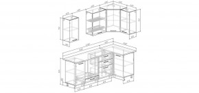 Кухонный гарнитур угловой Смоки 2200*1000 (Стол. 26мм) в Карталах - kartaly.ok-mebel.com | фото 2