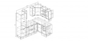 Кухонный гарнитур угловой Смоки 2400*1600 (Стол. 26мм) в Карталах - kartaly.ok-mebel.com | фото 2