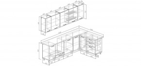 Кухонный гарнитур Умбра 2600*1600 (Стол. 38мм) в Карталах - kartaly.ok-mebel.com | фото 2