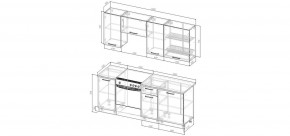 Кухонный гарнитур Виола 2000 (Стол. 26мм) в Карталах - kartaly.ok-mebel.com | фото 2