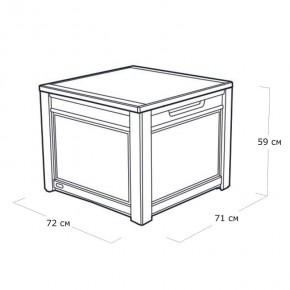 Квадратный сундук Cube Rattan 208 л в Карталах - kartaly.ok-mebel.com | фото 4