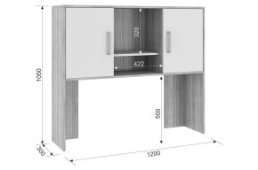 ЛАЙТ 2 Надстройка стола компьютерного (1200) в Карталах - kartaly.ok-mebel.com | фото 2