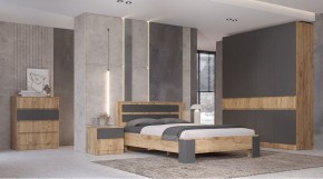 ЛЕНОРА Спальный гарнитур (модульный) графит в Карталах - kartaly.ok-mebel.com | фото