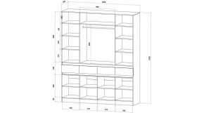 ЛЕНОРА Спальный гарнитур (модульный) графит в Карталах - kartaly.ok-mebel.com | фото 9