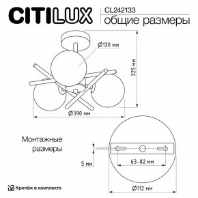 Люстра на штанге Citilux Ronny CL242133 в Карталах - kartaly.ok-mebel.com | фото 7