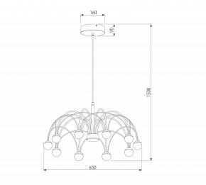 Люстра на штанге Eurosvet Ragno 90030/10 LED золото в Карталах - kartaly.ok-mebel.com | фото 5