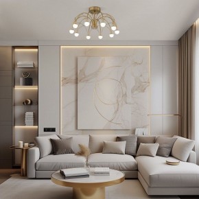 Люстра на штанге Eurosvet Ragno 90031/10 LED золото в Карталах - kartaly.ok-mebel.com | фото 4