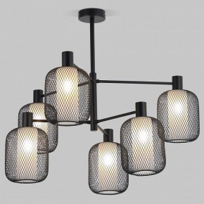 Люстра на штанге Eurosvet Voile 30191/6 черный в Карталах - kartaly.ok-mebel.com | фото