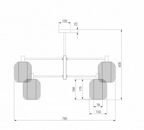 Люстра на штанге Eurosvet Voile 30191/6 черный в Карталах - kartaly.ok-mebel.com | фото 3