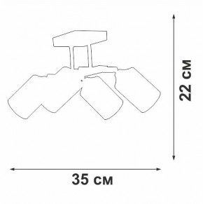 Люстра на штанге Vitaluce V2833 V2833-1/4PL в Карталах - kartaly.ok-mebel.com | фото 4