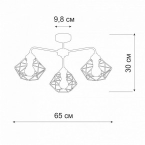 Люстра на штанге Vitaluce V4258 V4258-0/3PL в Карталах - kartaly.ok-mebel.com | фото 2