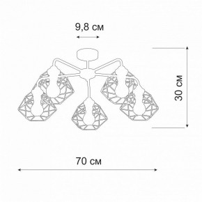 Люстра на штанге Vitaluce V4258 V4258-0/5PL в Карталах - kartaly.ok-mebel.com | фото 2
