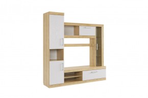 МАКСИ К1 Стенка для гостиной дуб сонома/белое дерево в Карталах - kartaly.ok-mebel.com | фото 3