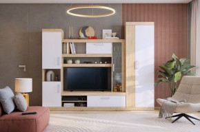 МАКСИ К1 Стенка для гостиной дуб сонома/белое дерево в Карталах - kartaly.ok-mebel.com | фото 5