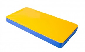 Мат гимнастический 1х0,5х0,08м цв. синий-желтый в Карталах - kartaly.ok-mebel.com | фото 1