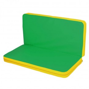 Мат гимнастический 1,15х1,15х0,08м складной цв. желтый-зеленый (к ДСК Мурзилка и Кубик) в Карталах - kartaly.ok-mebel.com | фото 1