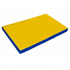 Мат гимнастический, прямоугольный. Длина 2 м, ширина 1 м, толщина 8 см синий-желтый   в Карталах - kartaly.ok-mebel.com | фото