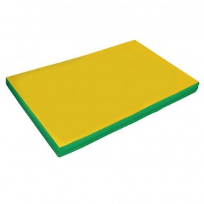 Мат гимнастический, прямоугольный. Длина 2 м, ширина 1 м, толщина 8 см зеленый-желтый   в Карталах - kartaly.ok-mebel.com | фото