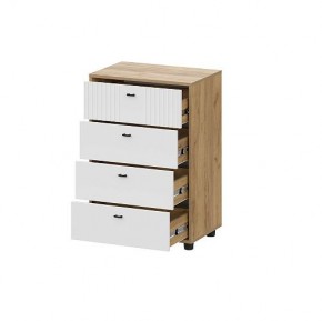 МИЛАН Детская (Дуб Золотой/Белый матовый) в Карталах - kartaly.ok-mebel.com | фото 19
