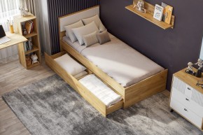 МИЛАН Детская (Дуб Золотой/Белый матовый) в Карталах - kartaly.ok-mebel.com | фото 2