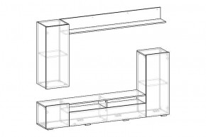 МИЯ Гостиная (дуб сонома/белый глянец) в Карталах - kartaly.ok-mebel.com | фото 2