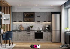 Модульная кухня Пасаденна ателье светлое в Карталах - kartaly.ok-mebel.com | фото 2