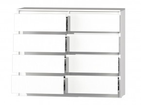 МС "Хилтон" Комод №3 1200 (8 ящ.) белый текстурный в Карталах - kartaly.ok-mebel.com | фото 3