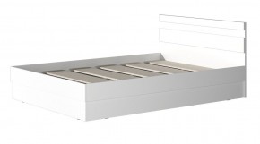 МС "Хилтон" Кровать 1,4 (Белый текстурный) в Карталах - kartaly.ok-mebel.com | фото 2