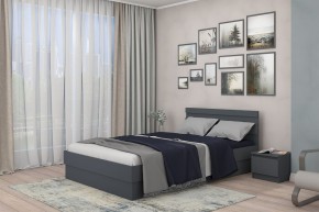МС "Хилтон" Кровать 1,4 (графит) в Карталах - kartaly.ok-mebel.com | фото