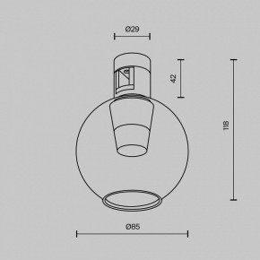 Накладной светильник Maytoni Bubble TR148-1-3W4K-B в Карталах - kartaly.ok-mebel.com | фото 6