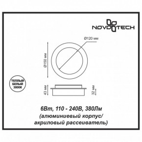 Накладной светильник Novotech Smena 357856 в Карталах - kartaly.ok-mebel.com | фото 4