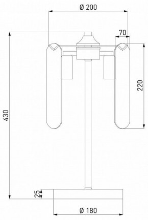 Настольная лампа декоративная Eurosvet Claire 01170/3 золото в Карталах - kartaly.ok-mebel.com | фото 3