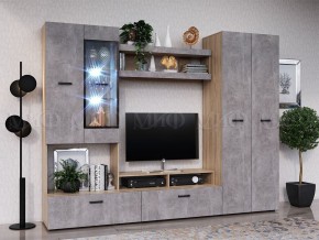 Нэнси New Пенал (ЛДСП) Бетон светлый/Сонома в Карталах - kartaly.ok-mebel.com | фото 3
