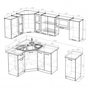 ОЛЬГА Кухонный гарнитур Оптима 1 (1300*2500 мм) в Карталах - kartaly.ok-mebel.com | фото 2