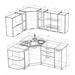 ОЛЬГА Кухонный гарнитур Оптима 3 (1500*1800 мм) в Карталах - kartaly.ok-mebel.com | фото 2