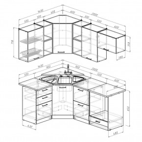 ОЛЬГА Кухонный гарнитур Оптима 4 (1400*2000 мм) в Карталах - kartaly.ok-mebel.com | фото 2