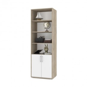 ОЛИВИЯ О21 Шкаф-стеллаж (дуб серый/белый) в Карталах - kartaly.ok-mebel.com | фото