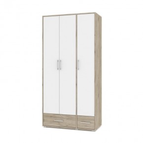 ОЛИВИЯ О32 Шкаф 3-х дверный (дуб серый/белый) в Карталах - kartaly.ok-mebel.com | фото