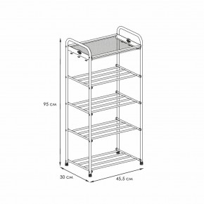 ПДОА15 Ч Подставка для обуви "Альфа 15" Черный в Карталах - kartaly.ok-mebel.com | фото 2